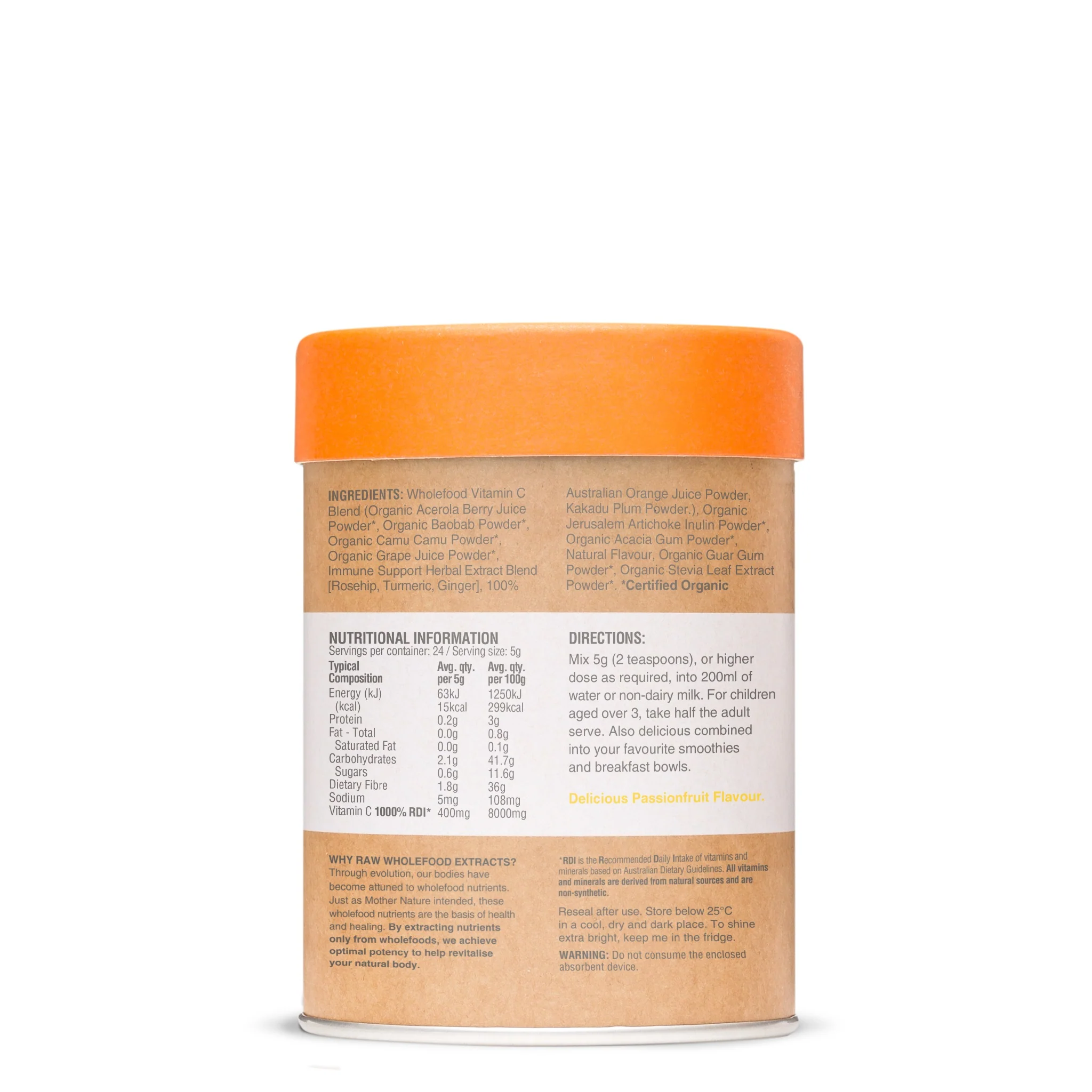 Amazonia Raw Wholefood Extracts Vitamin C+ 120g - Image 3