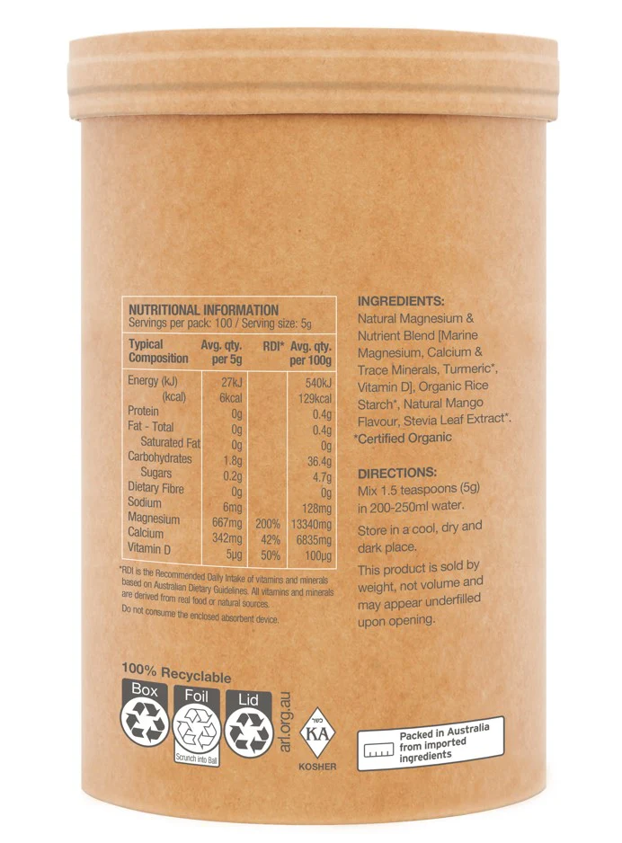 Amazonia Raw Real Food Nutrients Muscle Magnesium Mango - Image 5