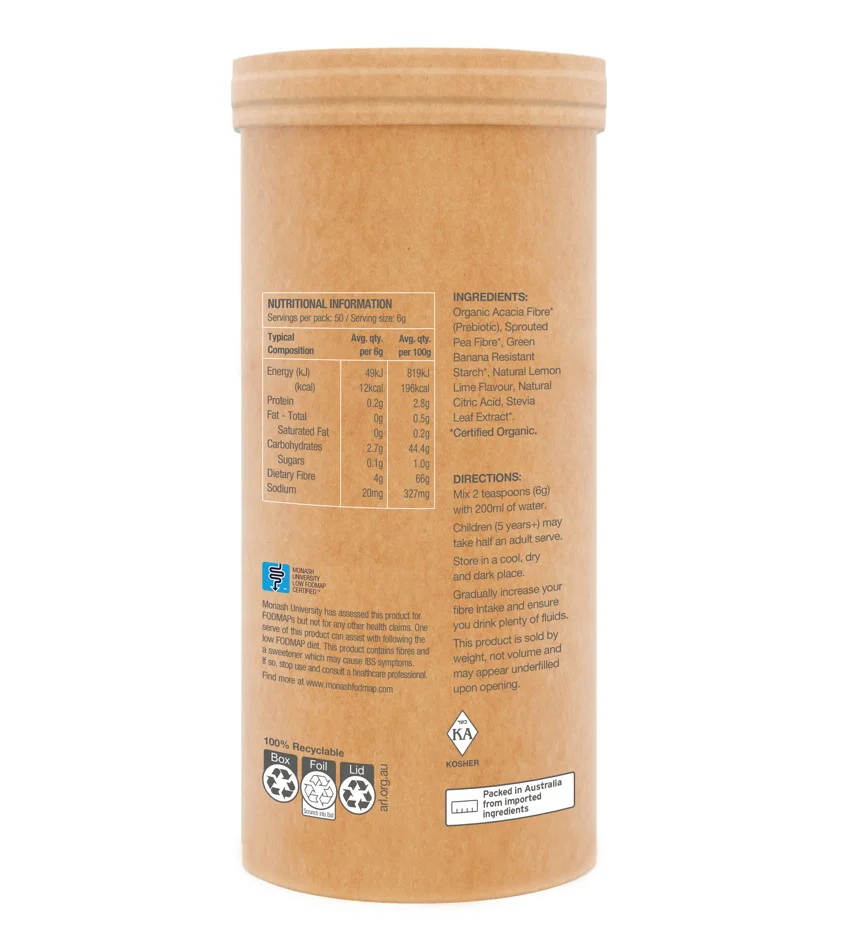 Amazonia Raw Real Food Nutrients Organic Fibre Lemon Lime 300g - Image 3