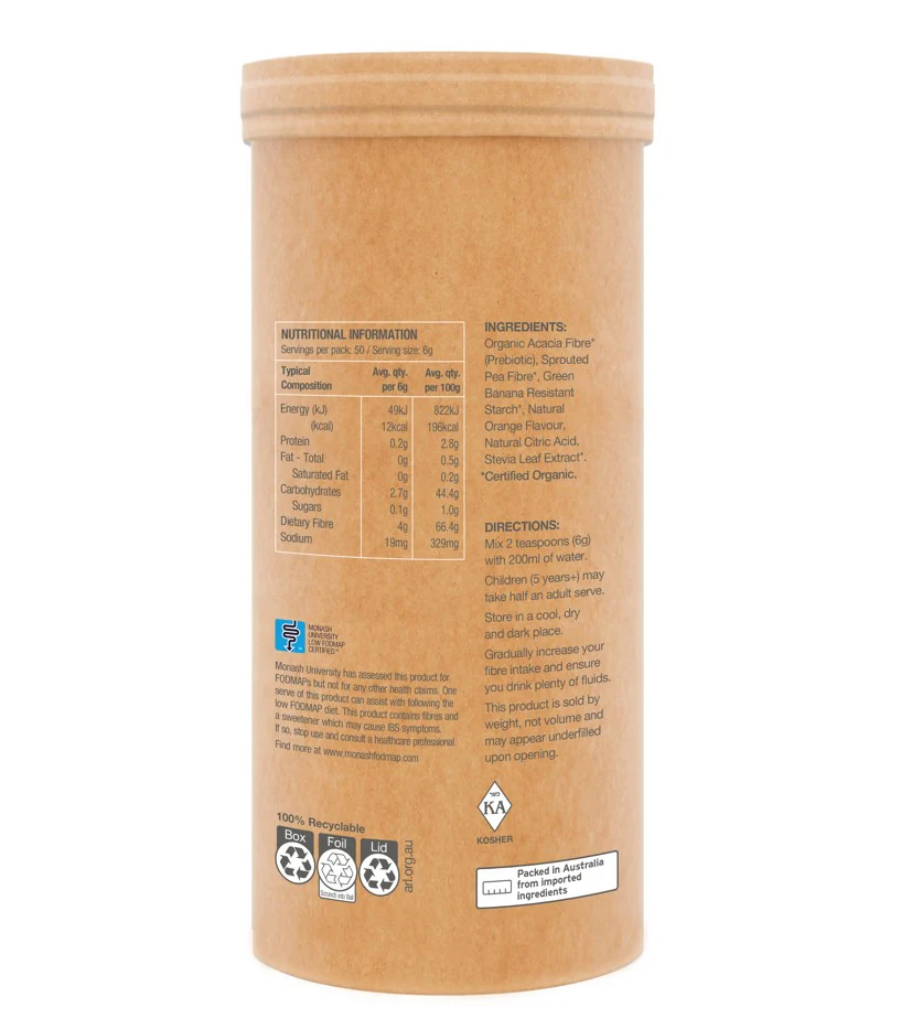 Amazonia Raw Real Food Nutrients Organic Fibre Orange 300g - Image 3