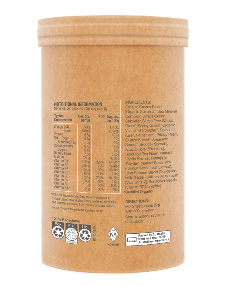 Amazonia Raw Real Food Nutrients Organic Greens - Image 4