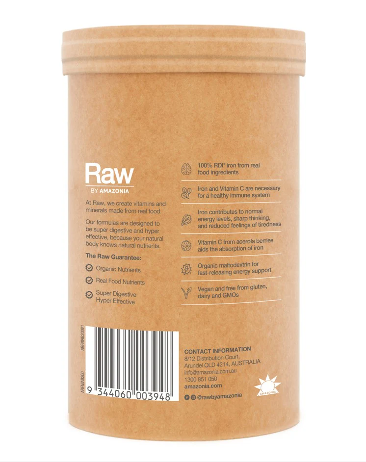 Amazonia Raw Real Food Nutrients Organic Iron Apple Blackcurrant - Image 6