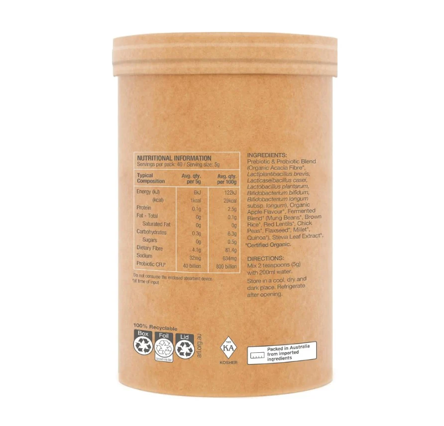 Amazonia Raw Real Food Nutrients Organic Probiotics Cloudy Apple - Image 6