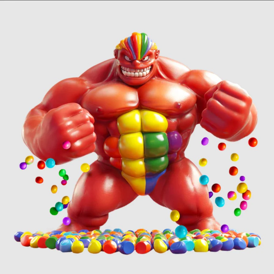 Black Wolf Nutrition Pre Skattered Rainbow Candy 400g - Image 3