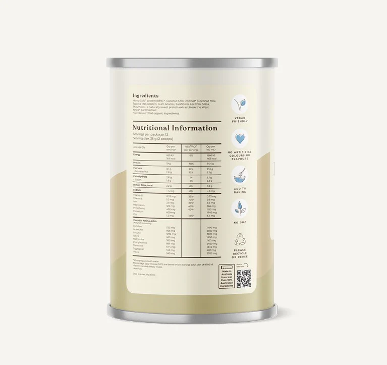 Hemp Foods Australia Organic Hemp Protein Natural 420g - Image 3